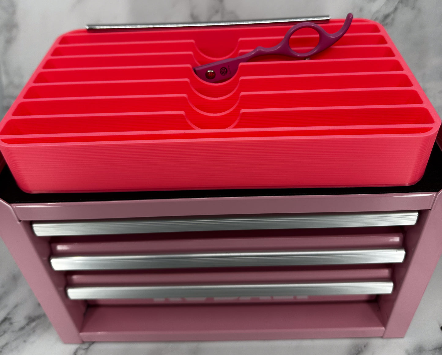 Kobalt Mini Toolbox Top Organizer (Two Drawer w/Lid and Three Drawer)- Mini Sarabi- Holds 7 Shears and 2 Greyhound combs