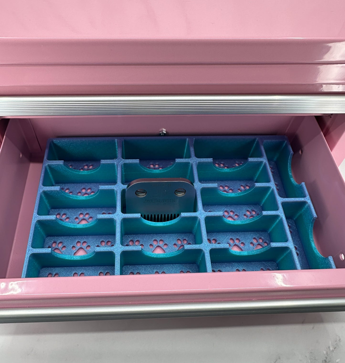 Kobalt Mini Toolbox Bottom Drawer Organizer (Two Drawer and Three Drawer)- Dog Grooming Blade holder *Standard Only* Holds 17