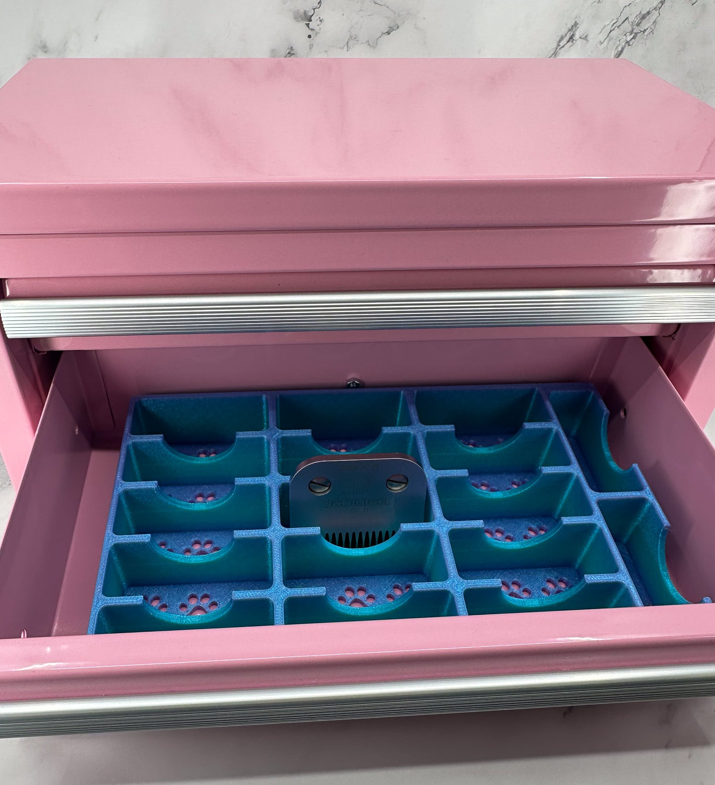 Kobalt Mini Toolbox Bottom Drawer Organizer (Two Drawer and Three Drawer)- Dog Grooming Blade holder *Standard Only* Holds 17