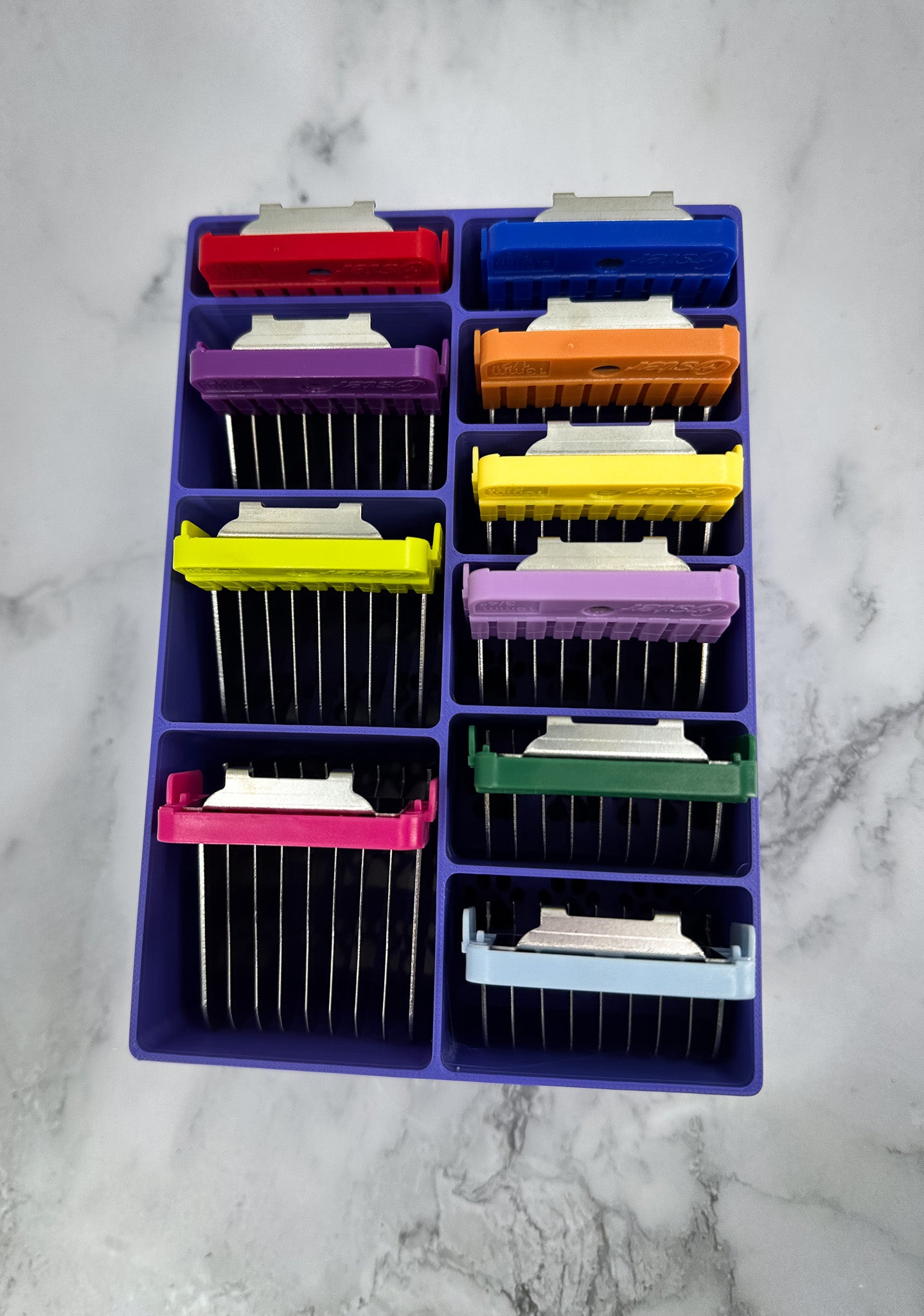 The Mudi - Vertical Oster A5 Dog Grooming Clipper Blade Comb Holder | up to 10 | Oster A5 | Optional Lid