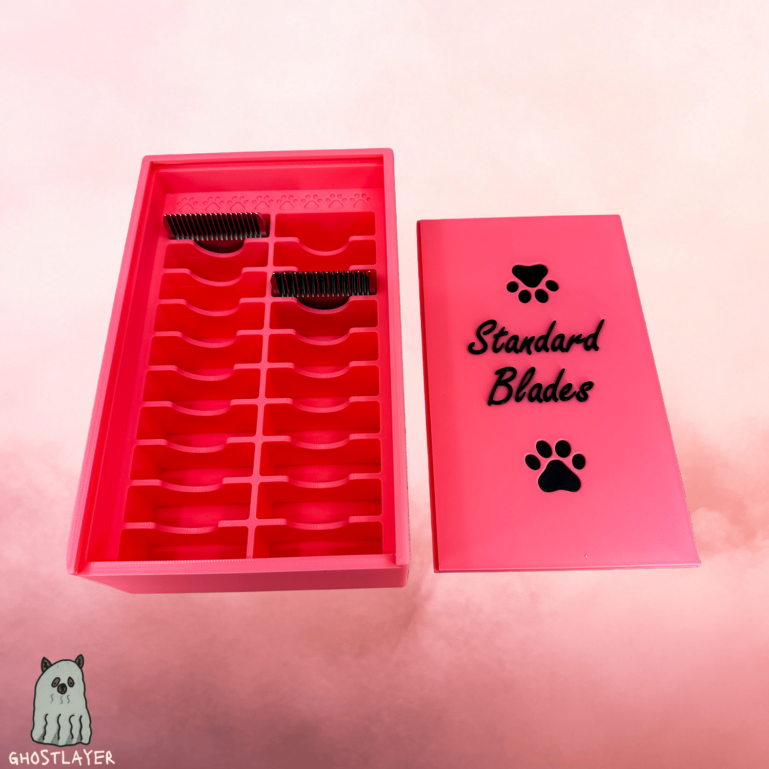The Blade Box- *Standard* Dog Grooming Standard Size Clipper Blade Holder with Lid | up to 20 |