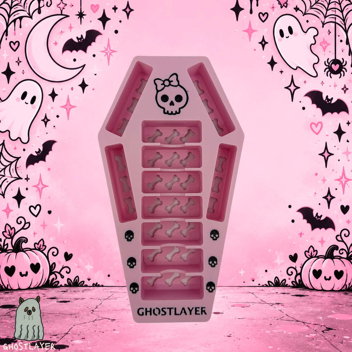 *Coquette Halloween* Blade Coffin - Dog Grooming Standard & Wide Size Clipper Blade Holder | Holds 7 Standard Blades and 4 Wide