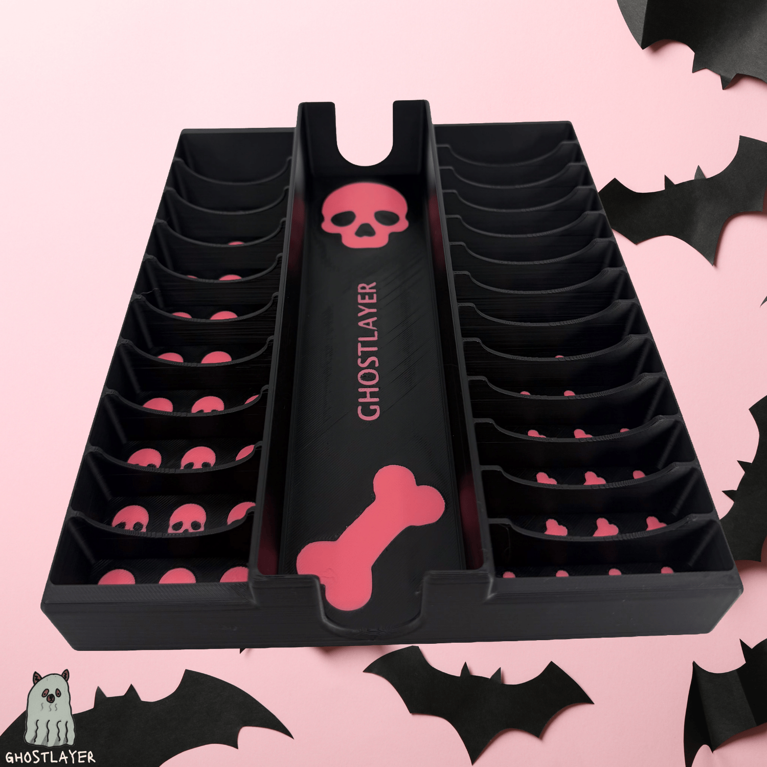 Drawerganizer *Halloween* Blade/Clipper Combo Toolbox Drawer Organizer- Holds 1 Clipper, 10 Standard, 13 Wide *Gothic Black and Pink*