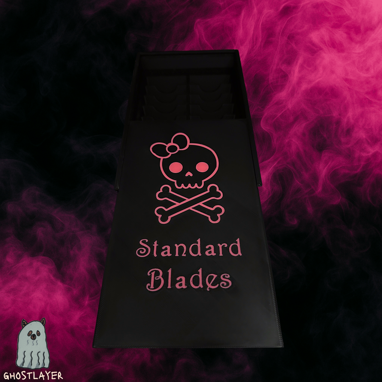 The Rosy Reaper *Standard Blade* Coffer- *Standard* Dog Grooming Standard Size Clipper Blade Holder with Lid | up to 20 |