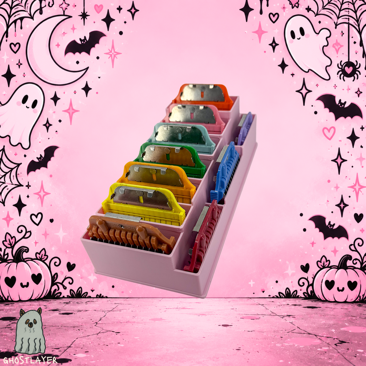 Drawerganizer *Coquette Halloween* Zolita WideCombs Low Profile Grooming Comb Toolbox Drawer Organizer- Holds 10 *Full Set*