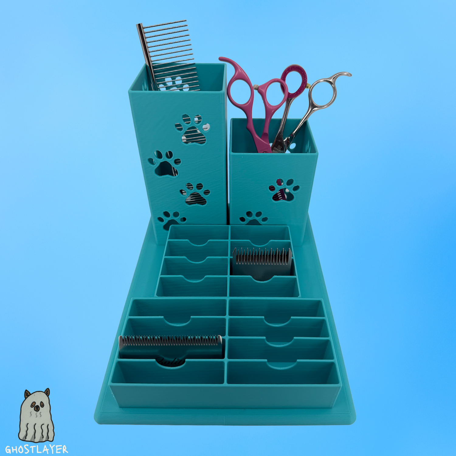 The Doodle--Dog Grooming Brush and Standard/Wide Size Blade Holder, Simple Organizer | Custom Color |