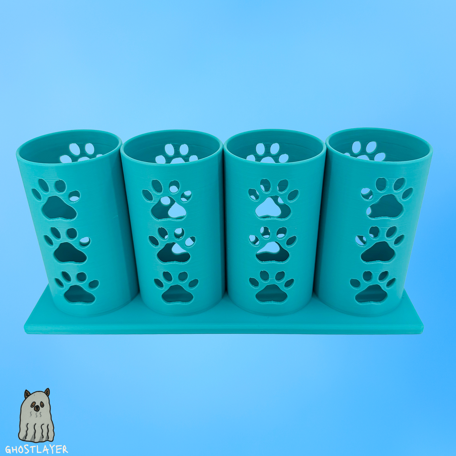 Tube City *Small*-- Dog Grooming Brush, Clipper, Shear or All Around holder. Four 2 inches tubes with base.