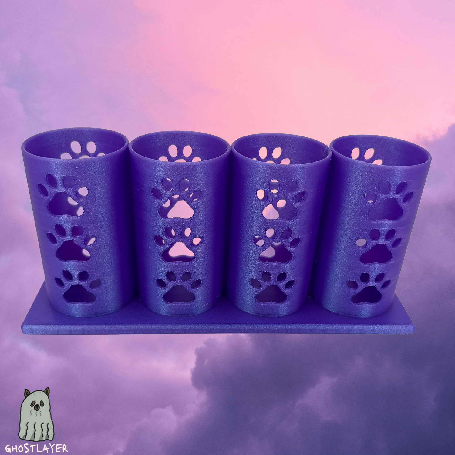 Tube City *Small*-- Dog Grooming Brush, Clipper, Shear or All Around holder. Four 2 inches tubes with base.