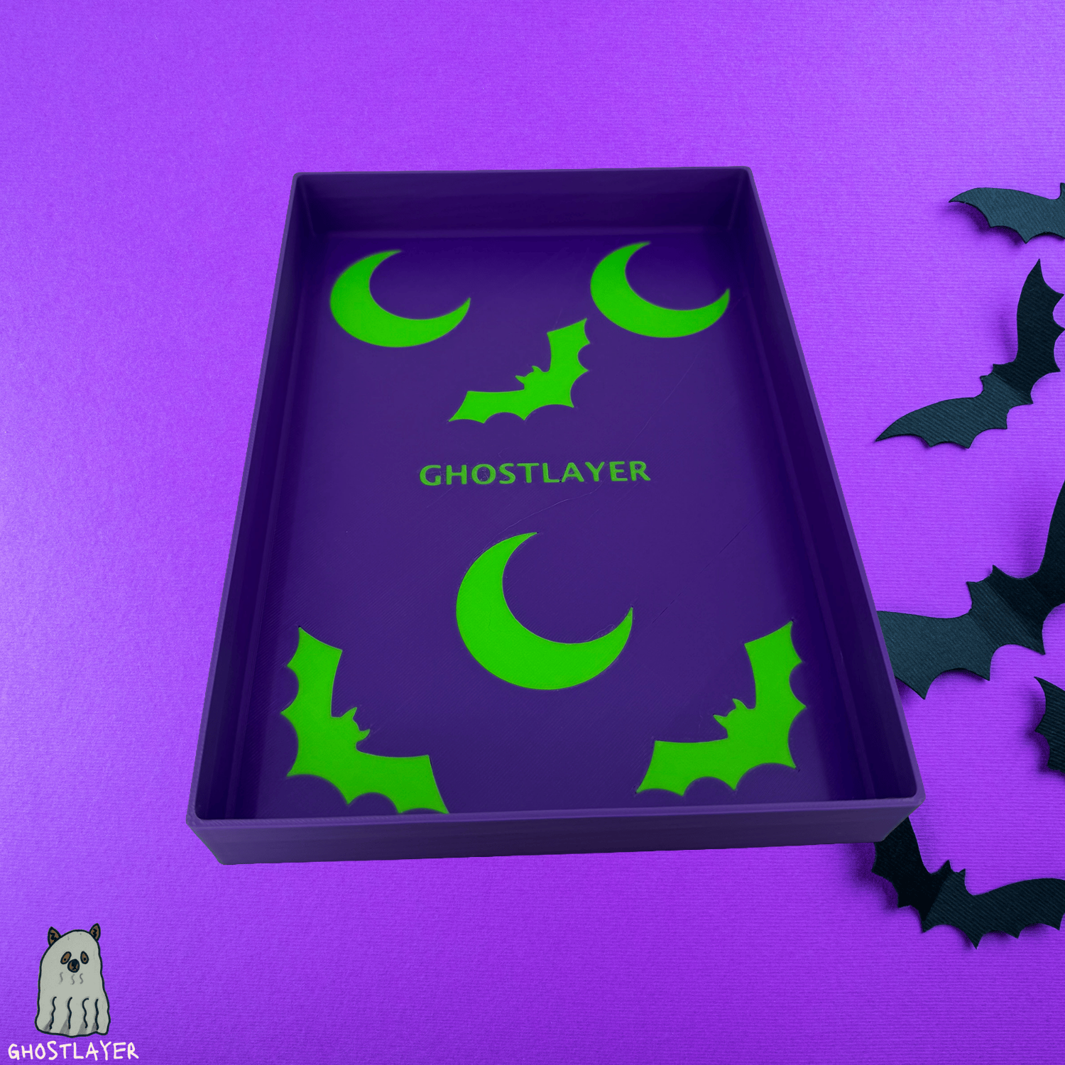Drawerganizer *Halloween* Trays Low Profile Grooming Tools Toolbox Drawer Organizer *Ghastly Green and Purple*