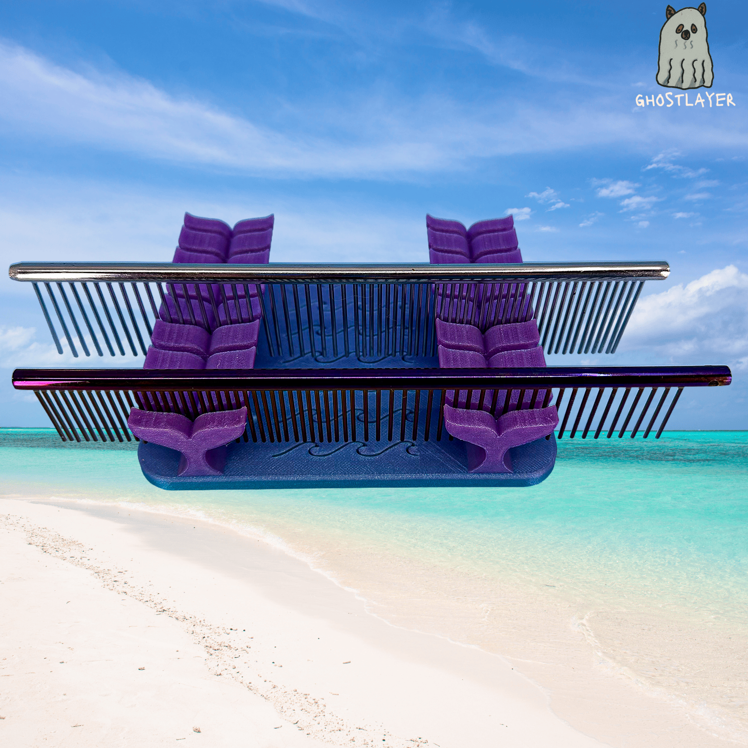 The Whale - Lay Flat Dog Grooming Steel "Greyhound" Comb Holder | Holds 8 |