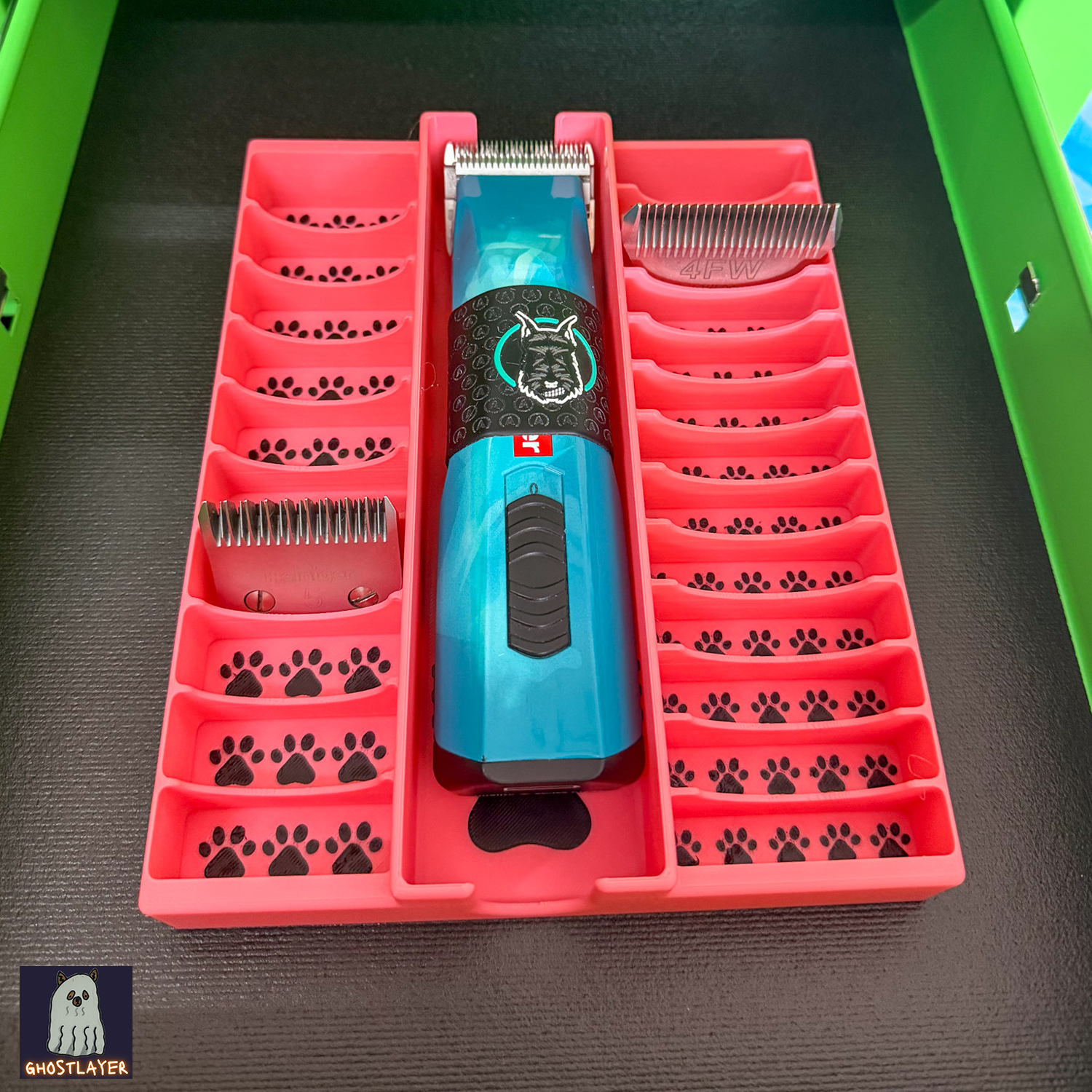 Drawerganizer *Blade/Clipper Combo* Low Profile Grooming Shear Toolbox Drawer Organizer- Holds 1 Clipper, 10 Standard, 13 Wide Blades