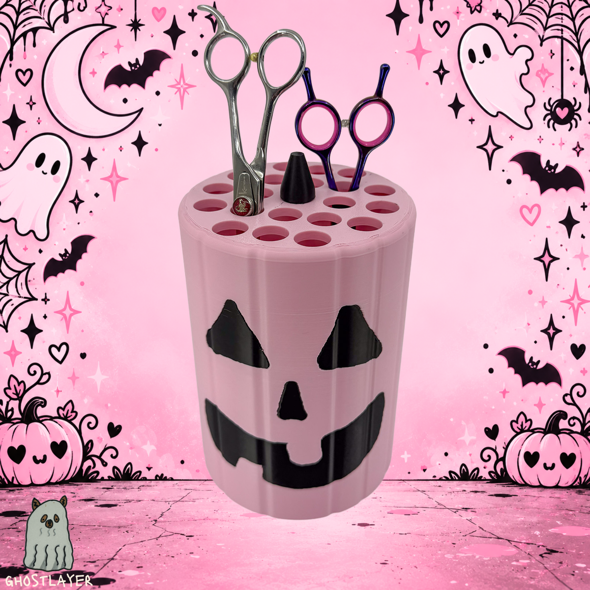 Coquette Pumpkin Pete- Dog Grooming Scissor Holder- Holds 21