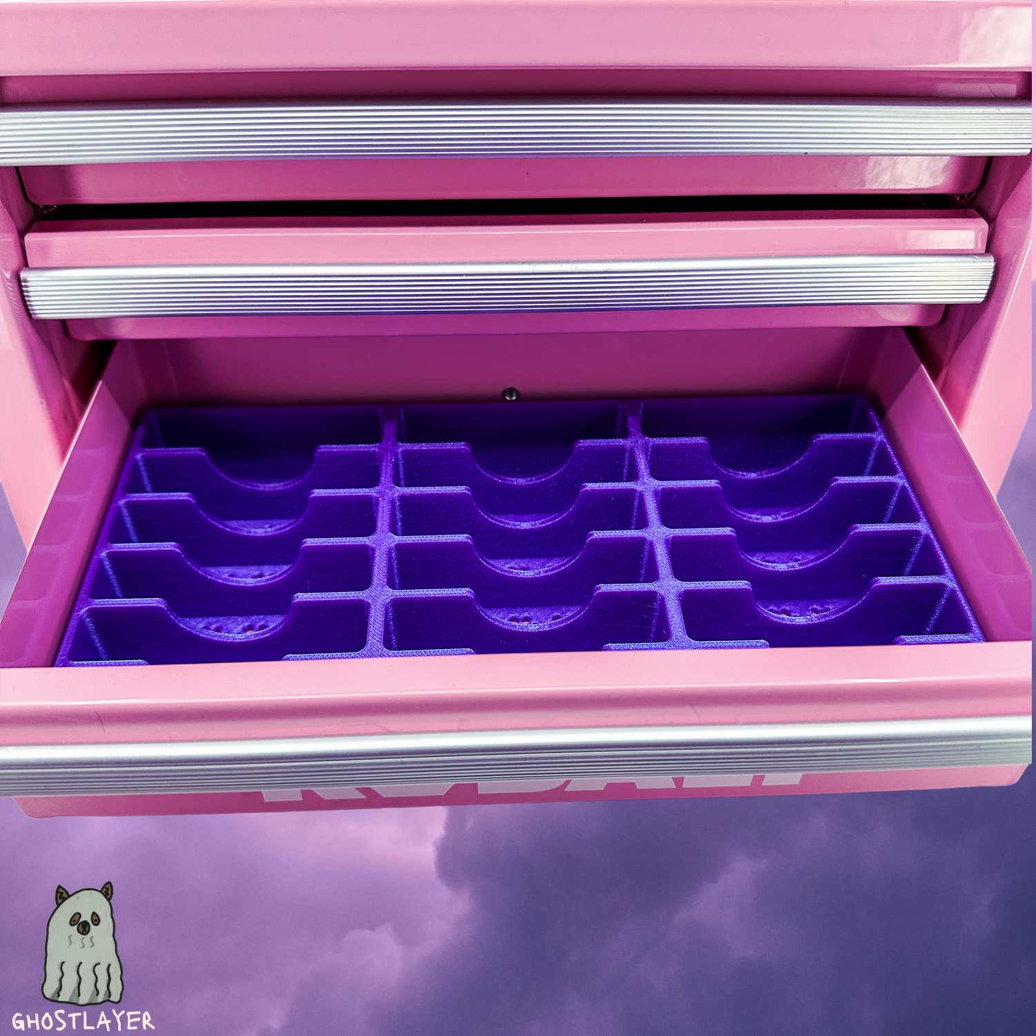 Kobalt Mini Toolbox Bottom Drawer Organizer (Two Drawer and Three Drawer)- Dog Grooming Blade holder *Wide Only* Holds 18