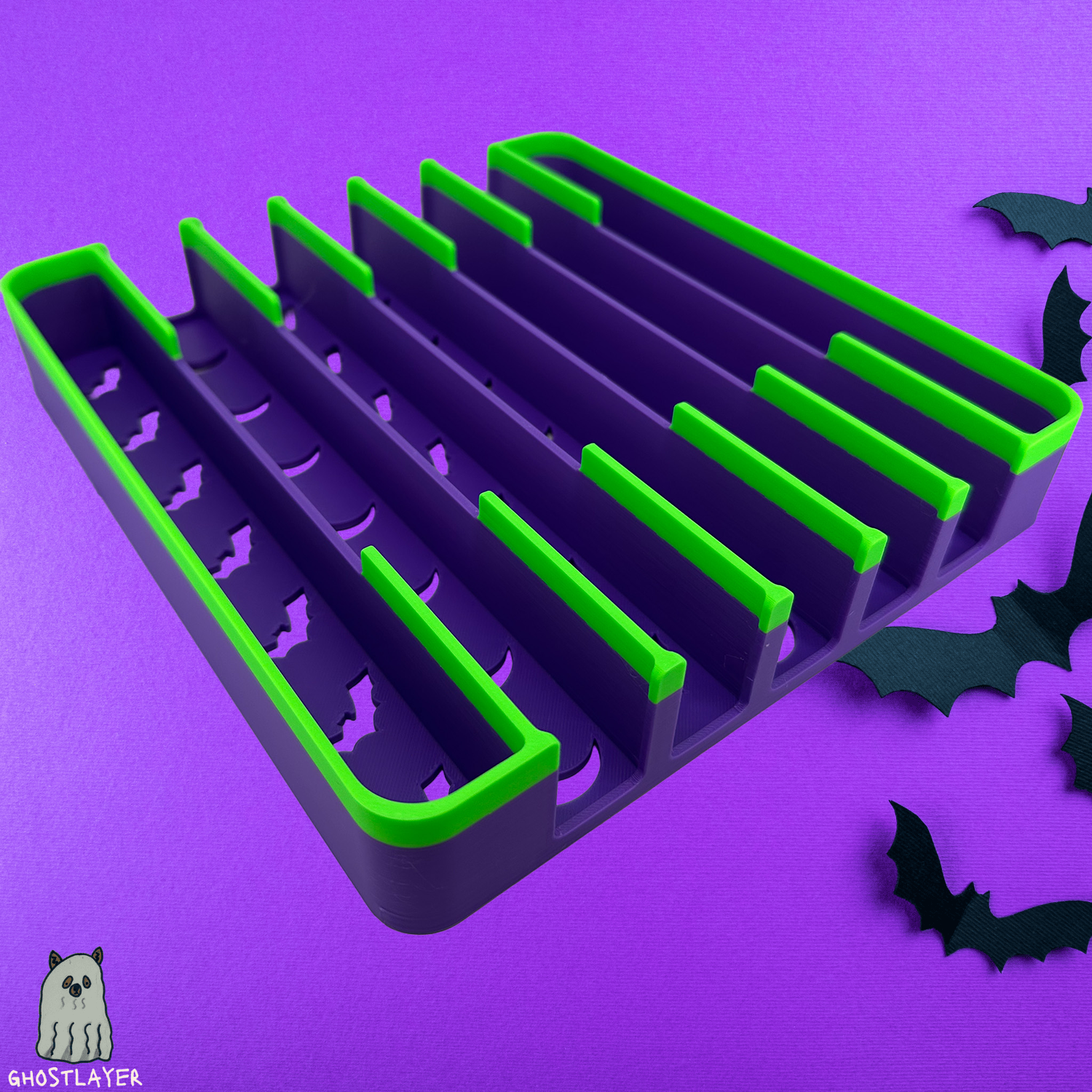 *Halloween* Pharaoh Hound V2 - Large Curved Lay Flat Dog Grooming Scissor Holder | Holds 7 |