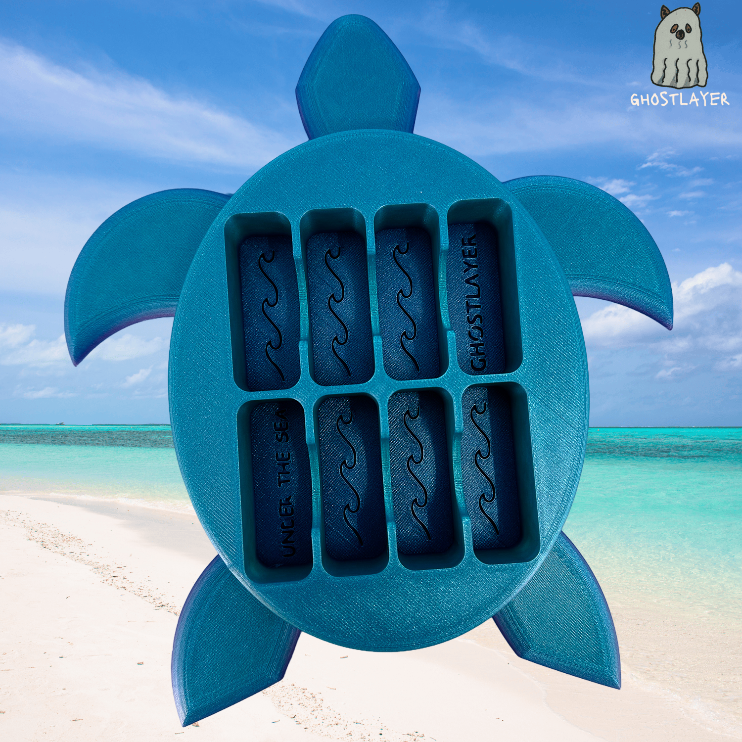 The Sea Turtle "Under the Sea Collection" - Dog Grooming Standard Size Clipper Blade Holder | up to 8 |