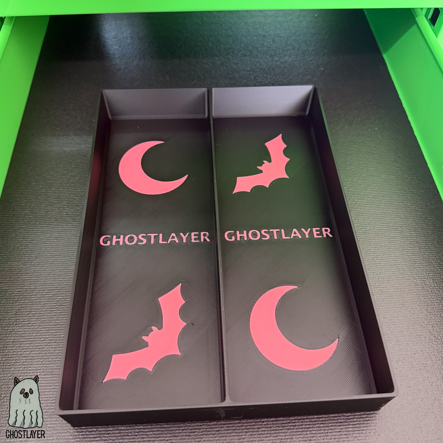 Drawerganizer *Halloween* Trays Low Profile Grooming Tools Toolbox Drawer Organizer *Gothic Black and Pink*