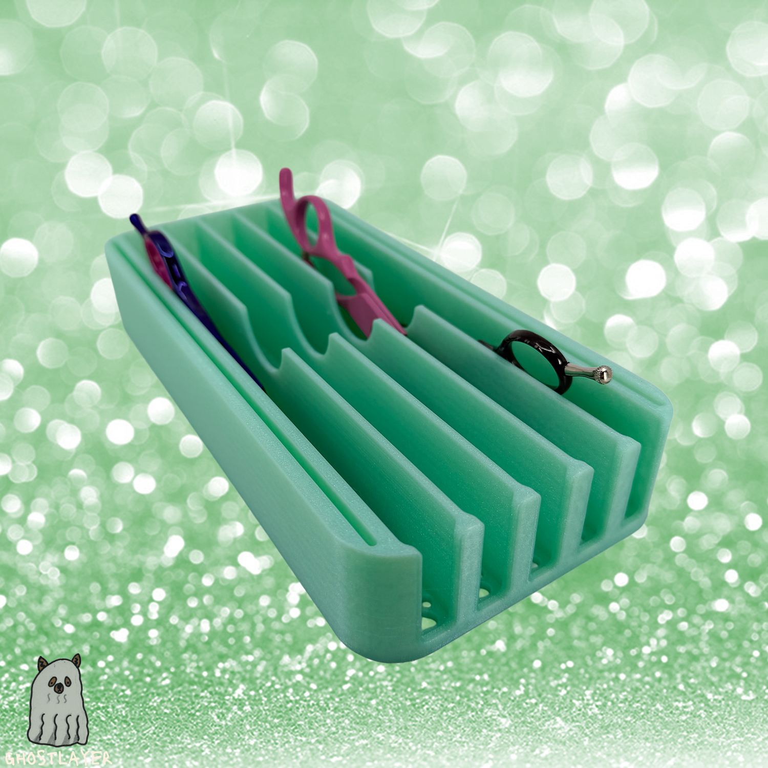 The Mini Sarabi V2 - Lay Flat Dog Grooming Scissor Holder | Holds 5 Scissors 2 Combs |