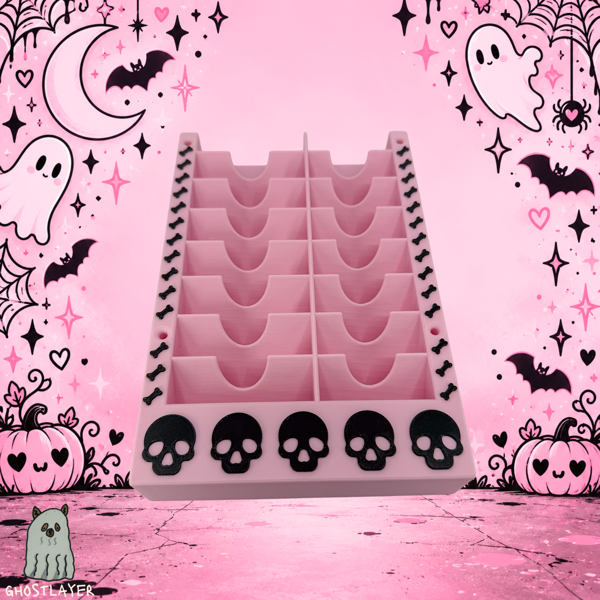 The Bloodhound - *Coquette Halloween* Wall Mountable Dog Grooming Standard/Wide Size Clipper Blade Holder | 8 Standard/Wide
