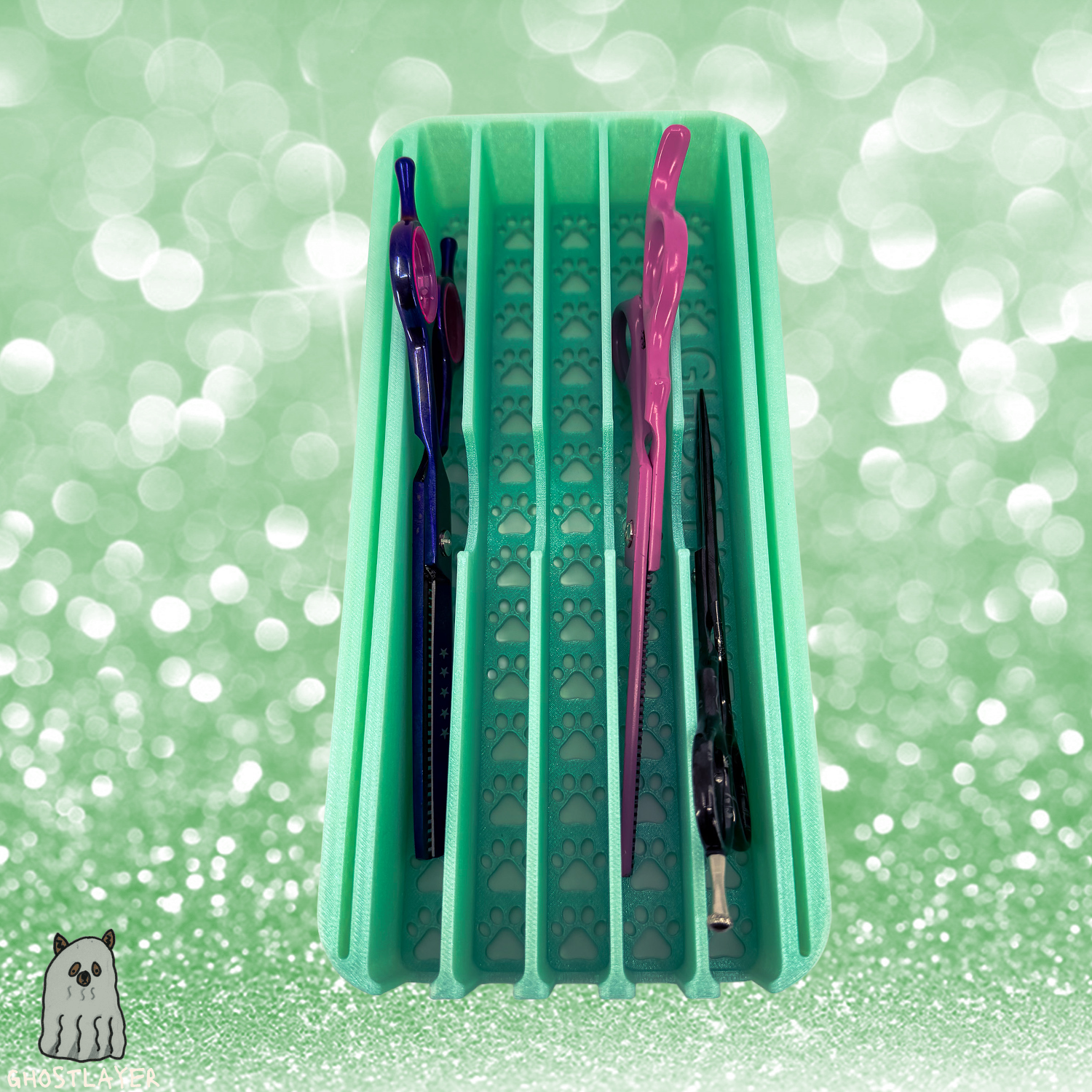 The Mini Sarabi V2 - Lay Flat Dog Grooming Scissor Holder | Holds 5 Scissors 2 Combs |