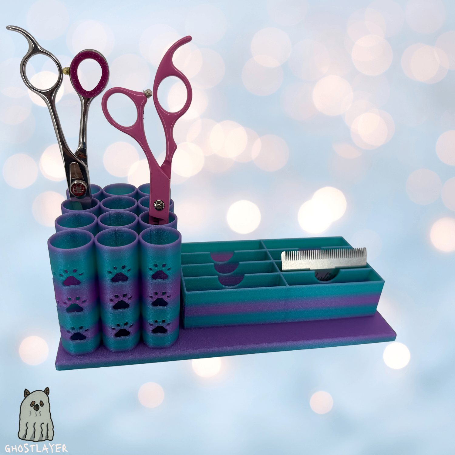 The Husky- Dog Grooming Scissor *Wide* Blade Holder, Simple organizer | Holds 8 Wide Blades and 15 Scissors |