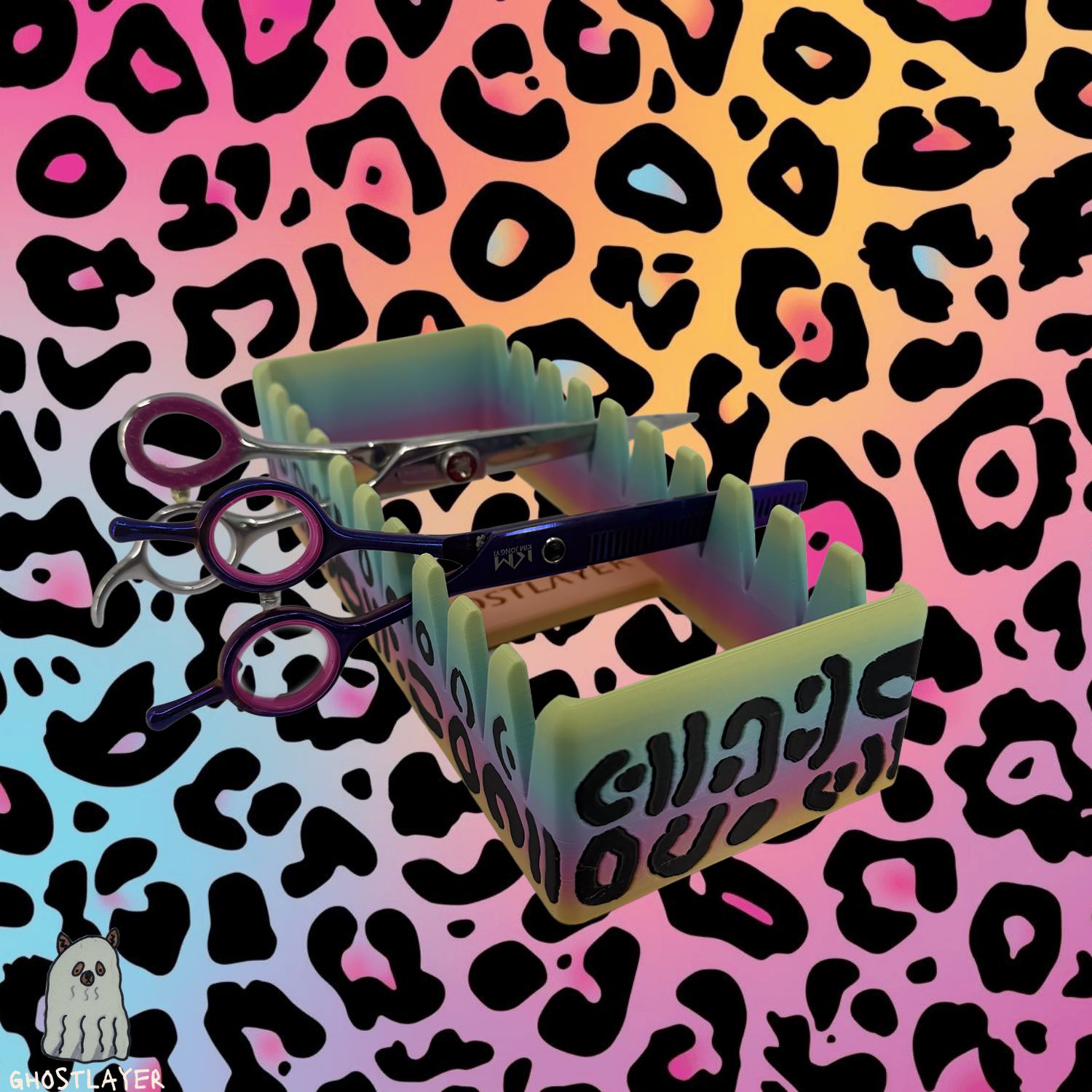 The Feral Chihuahua - Dog Grooming Scissor Holder— Up to 10 pairs, Simple organizer |