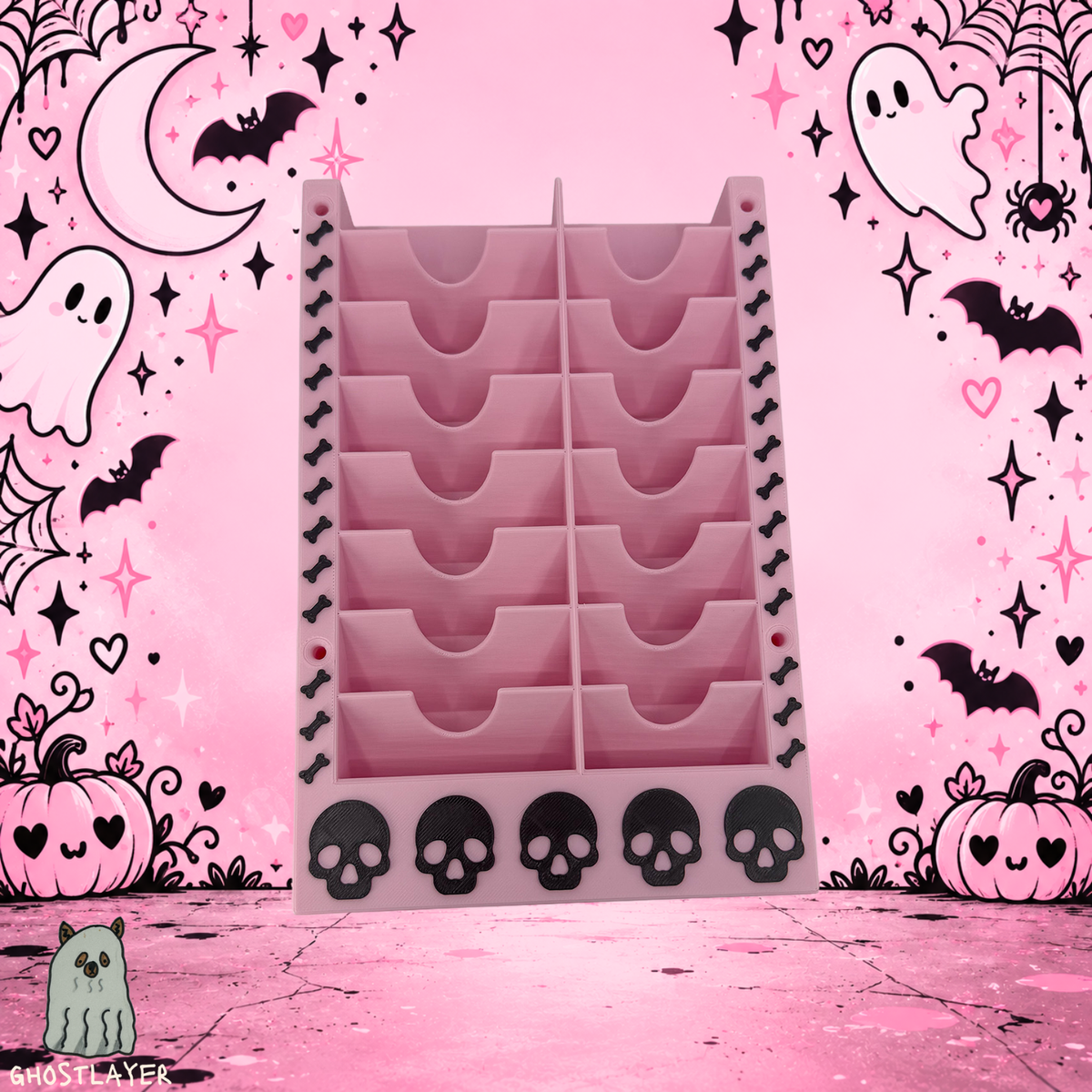 The Bloodhound - *Coquette Halloween* Wall Mountable Dog Grooming Standard/Wide Size Clipper Blade Holder | 8 Standard/Wide