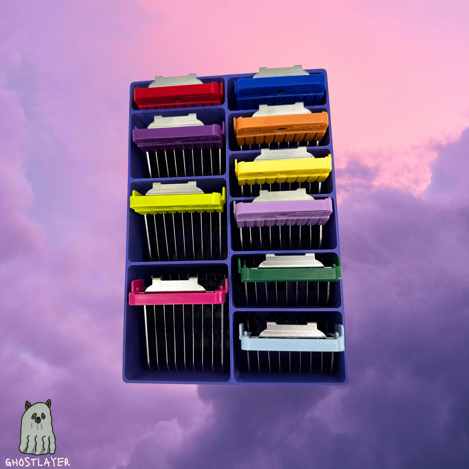 The Mudi - Vertical Oster A5 Dog Grooming Clipper Blade Comb Holder | up to 10 | Oster A5 | Optional Lid