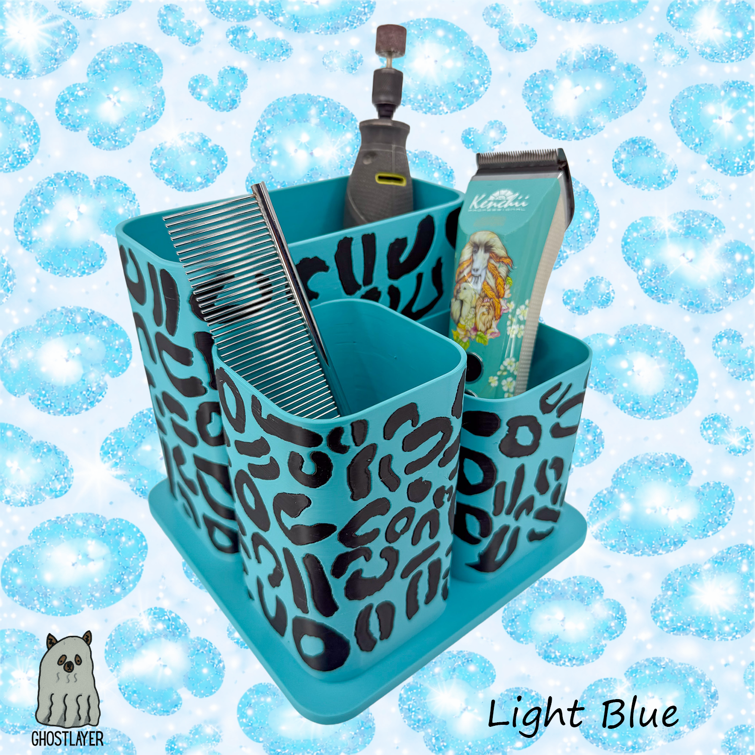 *Feral* Yorkie--Dog Grooming Brush Holder, Simple organizer | Medium Size |