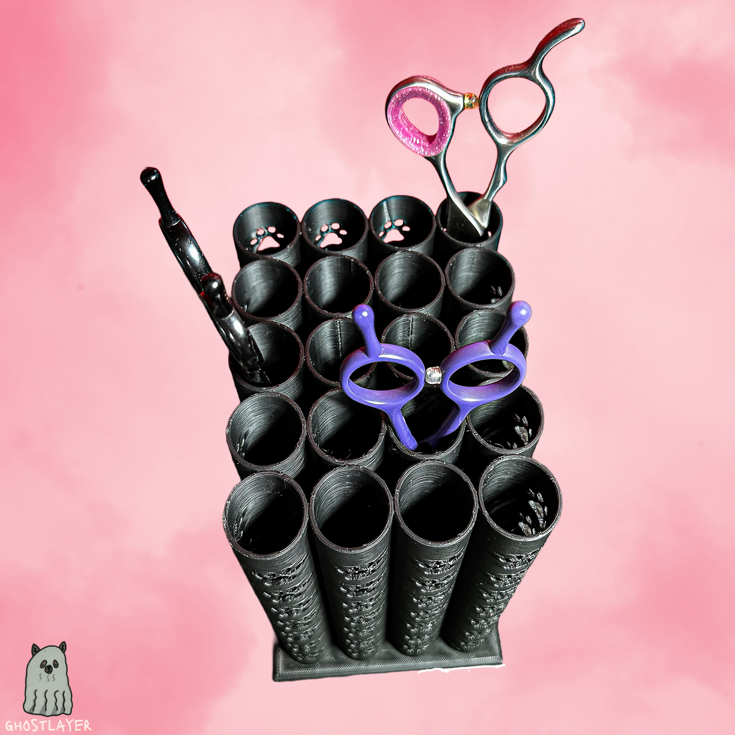 The Cane Corso - Extra Large Dog Size Grooming Scissor Holder Vertical Up to 20 pairs, Simple organizer |