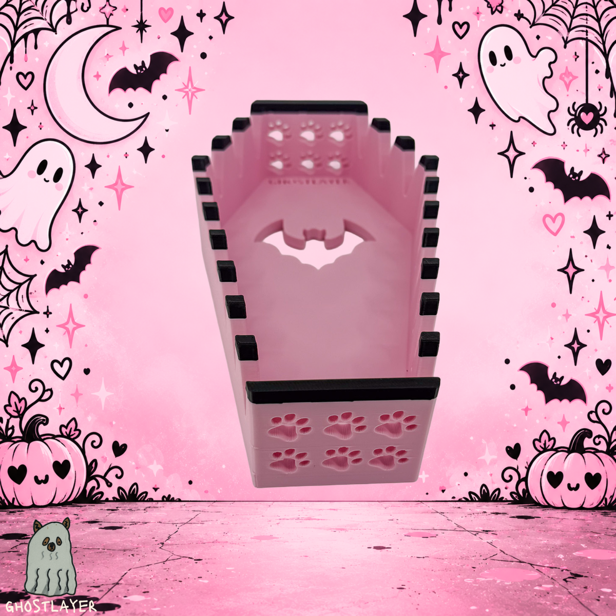 *Coquette Halloween* Coffin Chihuahua- Dog Grooming Scissor Holder— Up to 10 pairs, Simple organizer |