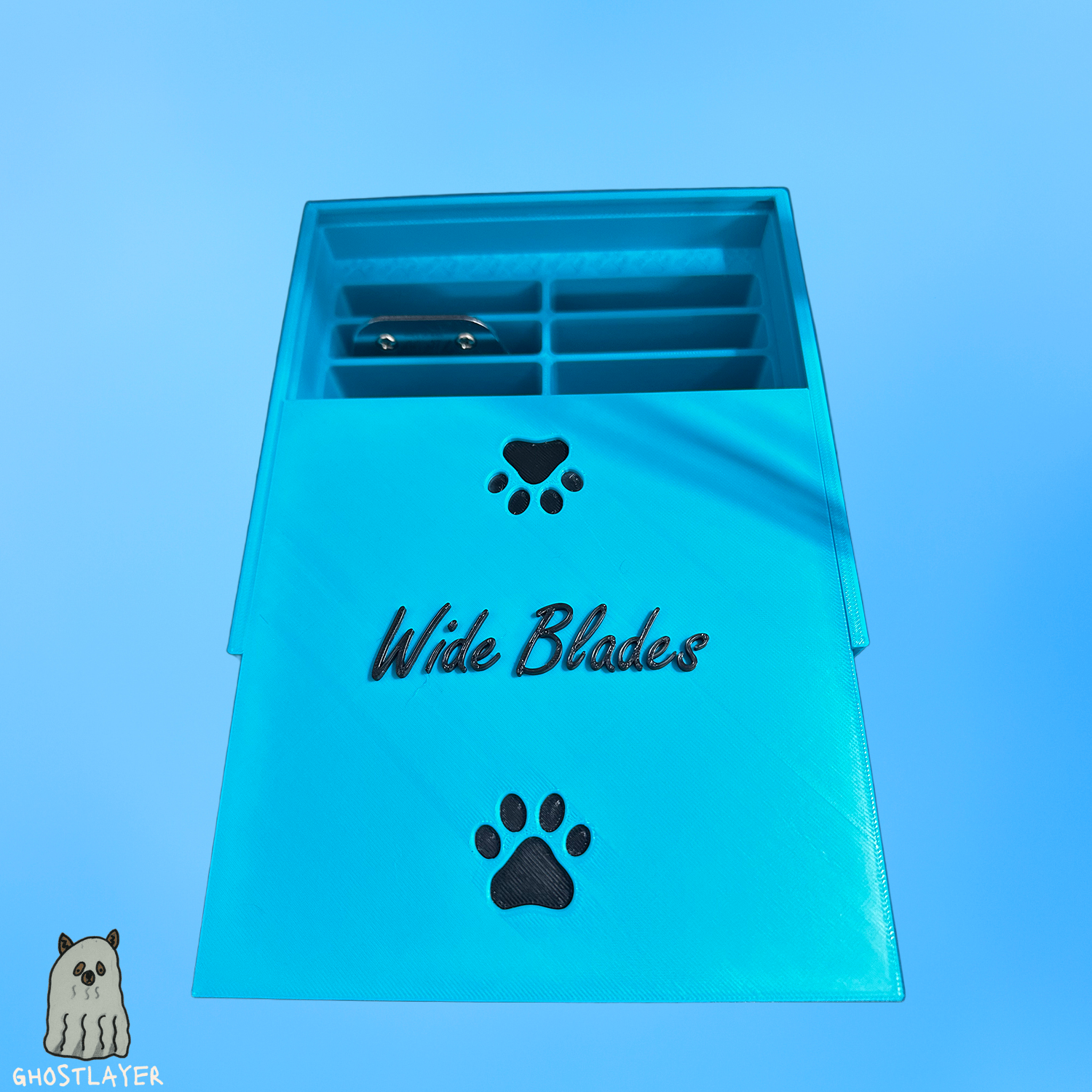 The Blade Box- *Wide* Dog Grooming Standard Size Clipper Blade Holder with Lid | up to 16 |