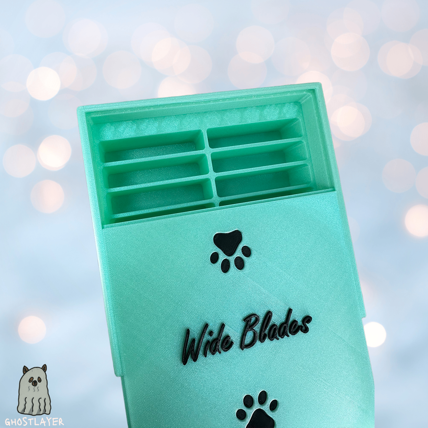 The Blade Box- *Wide* Dog Grooming Standard Size Clipper Blade Holder with Lid | up to 16 |