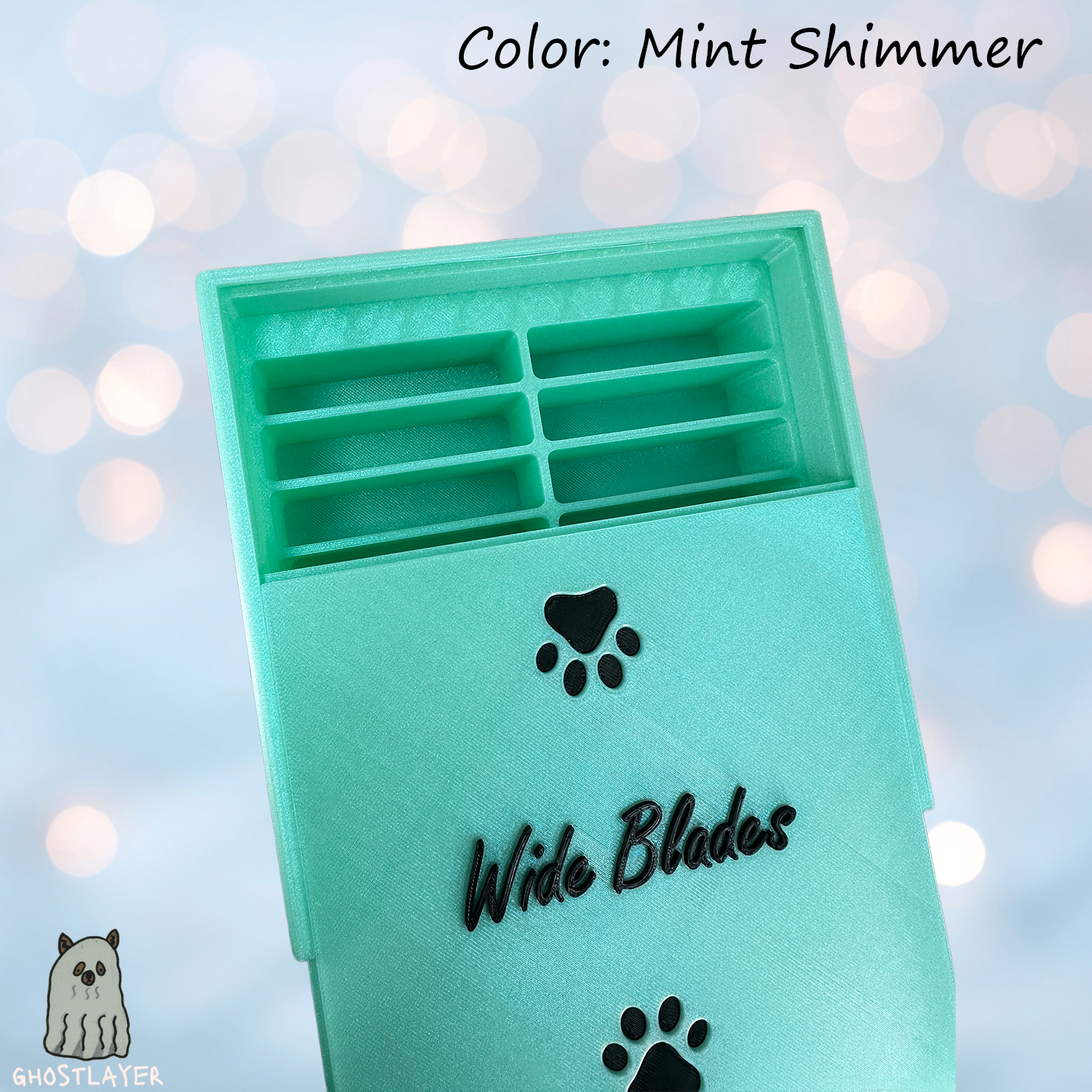 The Blade Box- *Wide* Dog Grooming Standard Size Clipper Blade Holder with Lid | up to 16 |