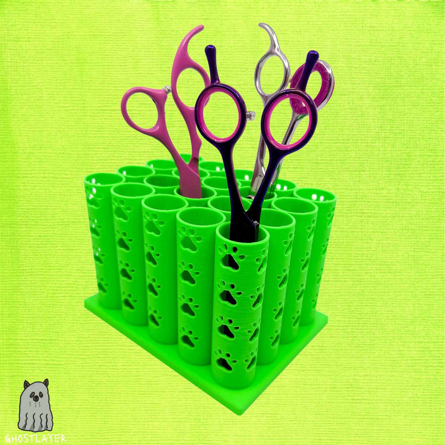 The Boston Terrier - Medium Dog Size Grooming Scissor Holder Vertical Up to 20 pairs, Simple organizer |