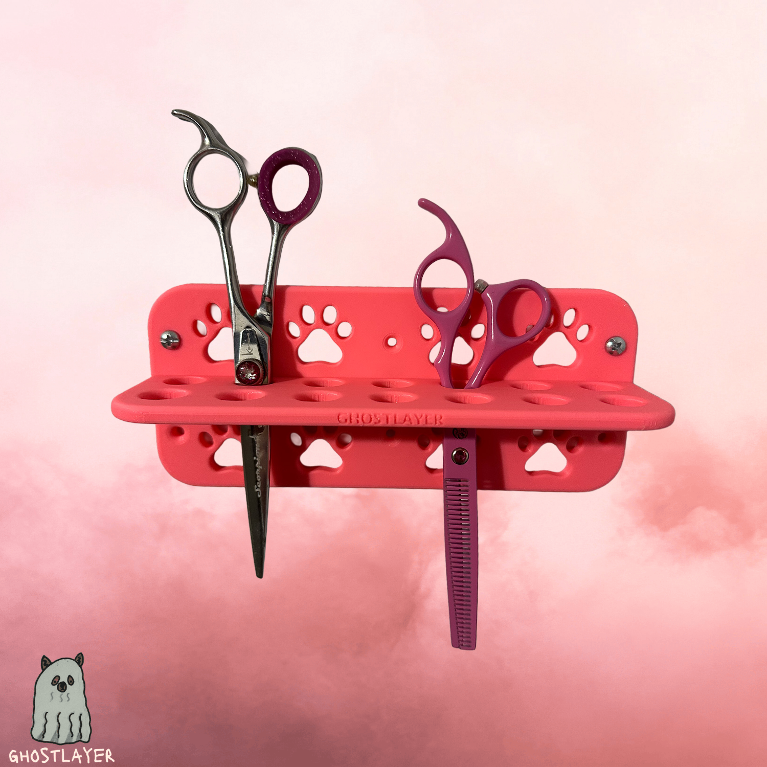 The Catahoula- Vertical Wall Mounted Dog Grooming Shear Holder— Up to 28 pairs, Simple organizer |