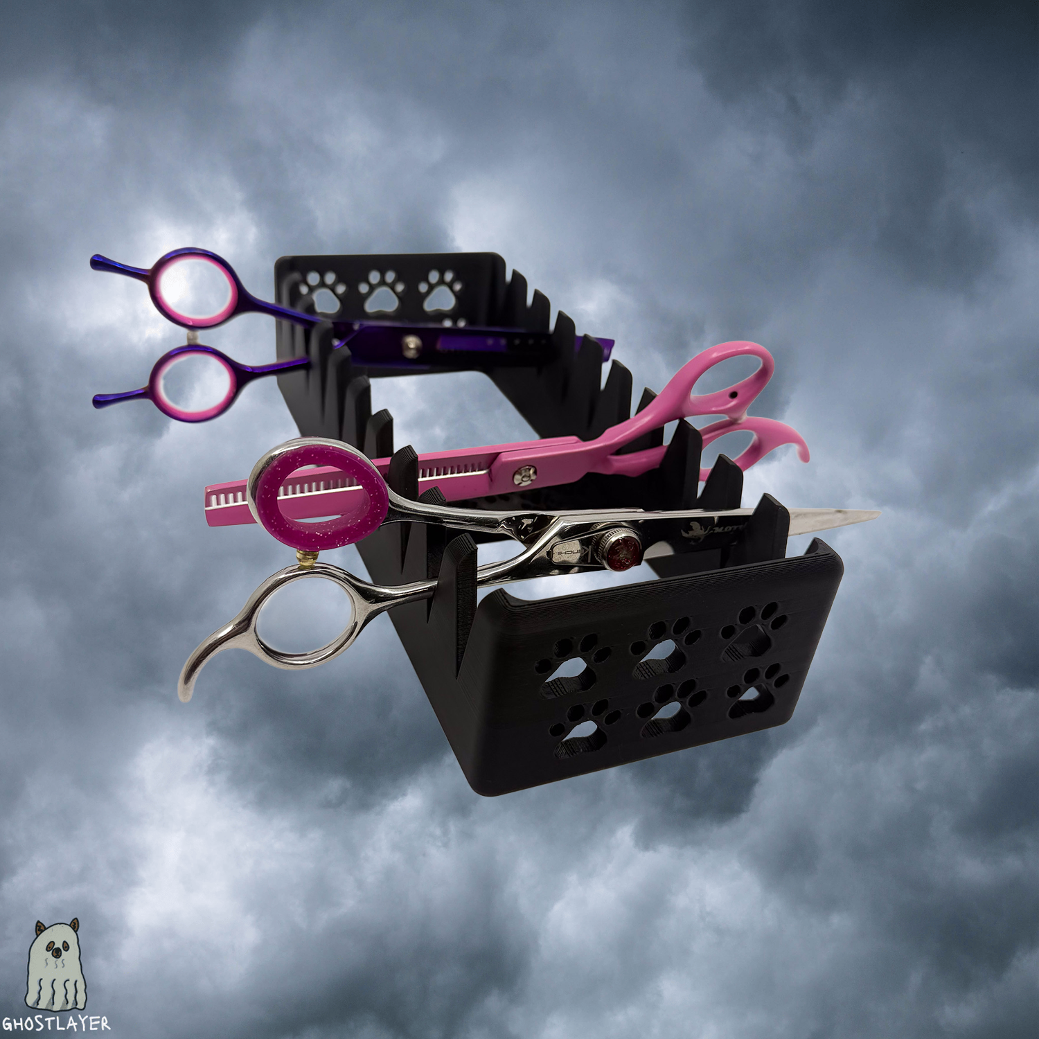 The Chihuahua - Dog Grooming Scissor Holder Up to 10 pairs, Simple organizer |