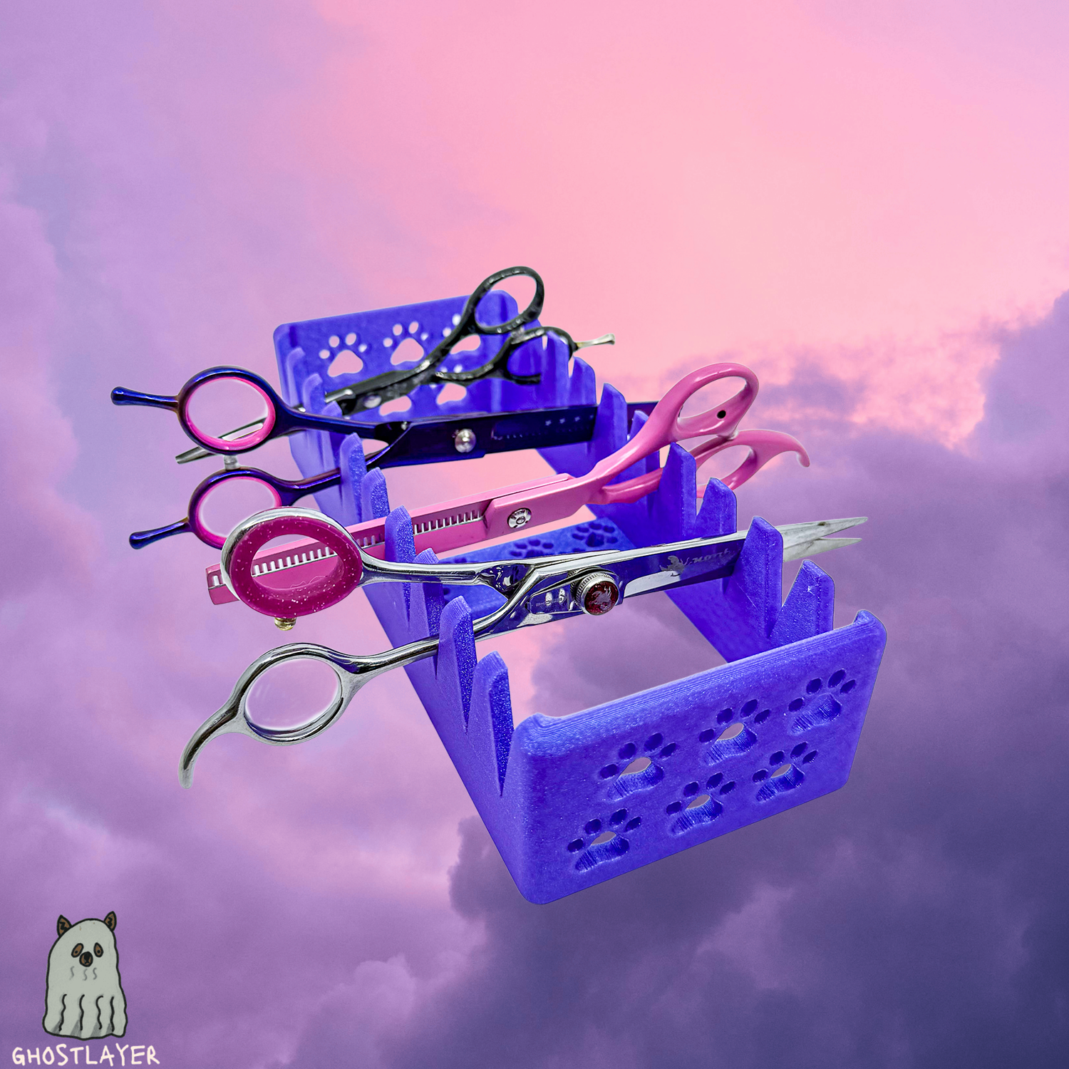 The Chihuahua - Dog Grooming Scissor Holder Up to 10 pairs, Simple organizer |