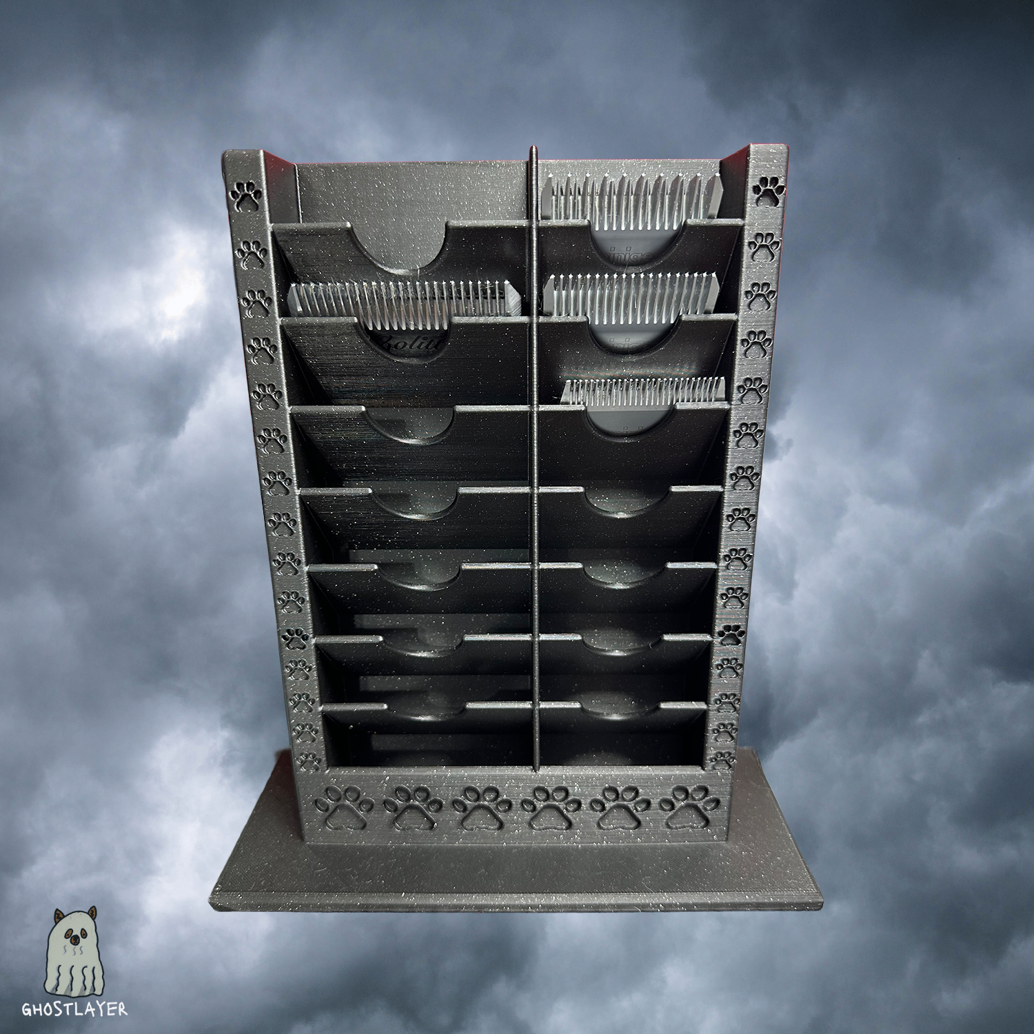 The Malamute - Stand Up Dog Grooming Standard/Wide Size Clipper Blade Holder | 8 Standard and 8 Wide |