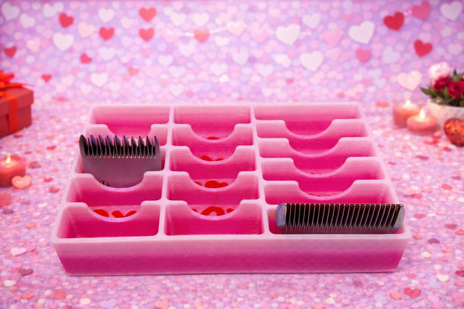 *SweetHeart* Kobalt Mini Toolbox Bottom Drawer Organizer (Two Drawer w/Lid and Three Drawer)- Dog Grooming Toolbox Blade holder/10 Standard/6 Wide