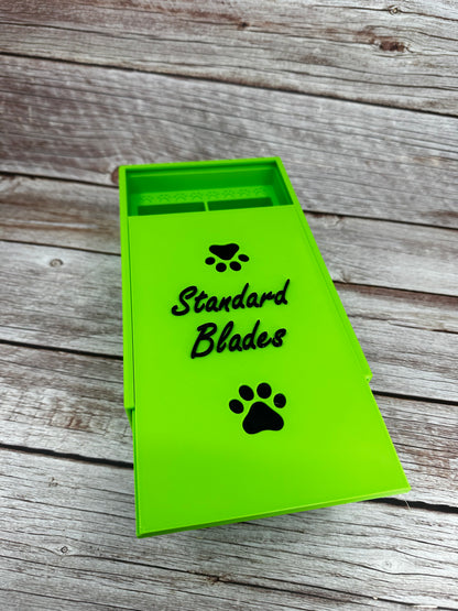 The Blade Box- *Standard* Dog Grooming Standard Size Clipper Blade Holder with Lid | up to 20 |