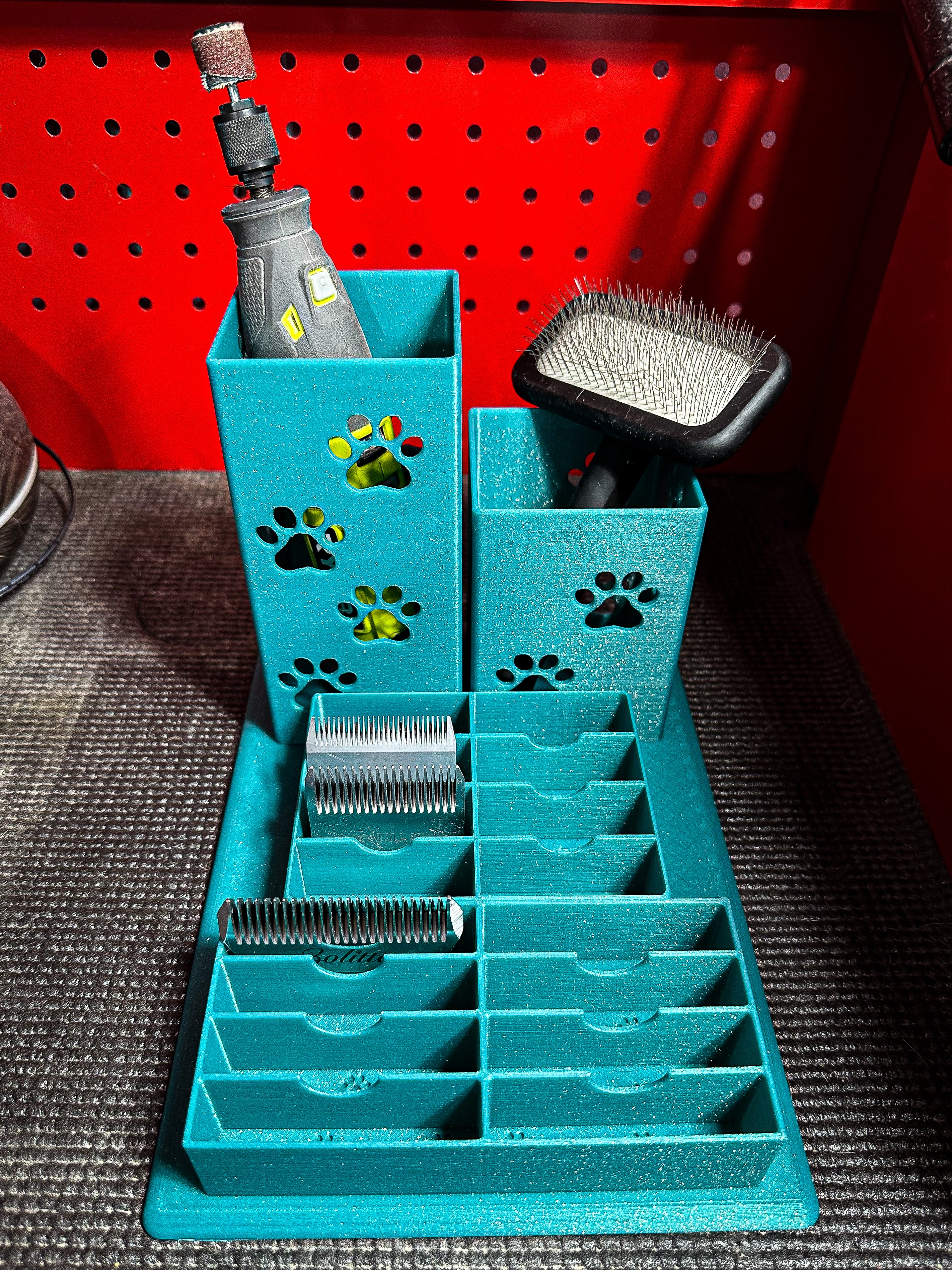 The Doodle--Dog Grooming Brush and Standard/Wide Size Blade Holder, Simple Organizer | Custom Color |