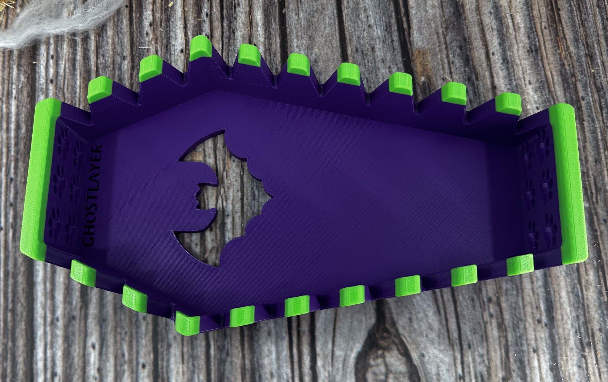 The Coffin Chihuahua *Halloween-Ghastly Green and Purple* - Dog Grooming Scissor Holder— Up to 10 pairs, Simple organizer |