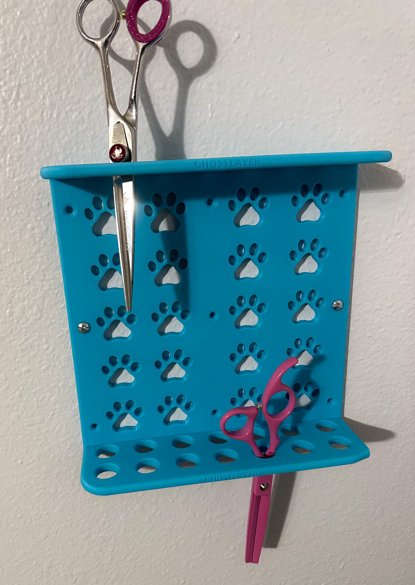 The Catahoula- Vertical Wall Mounted Dog Grooming Shear Holder— Up to 28 pairs, Simple organizer |