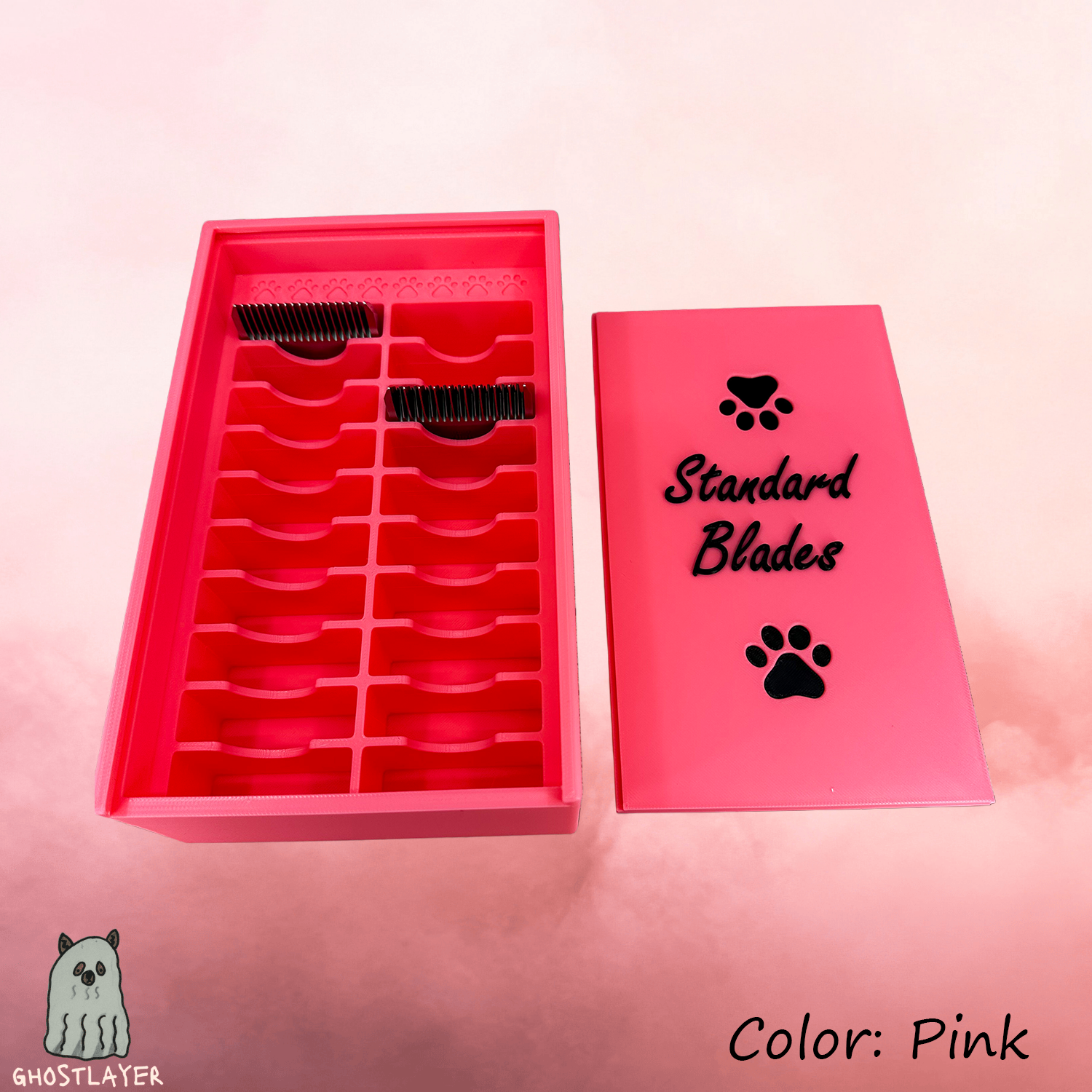 The Blade Box- *Standard* Dog Grooming Standard Size Clipper Blade Holder with Lid | up to 20 |