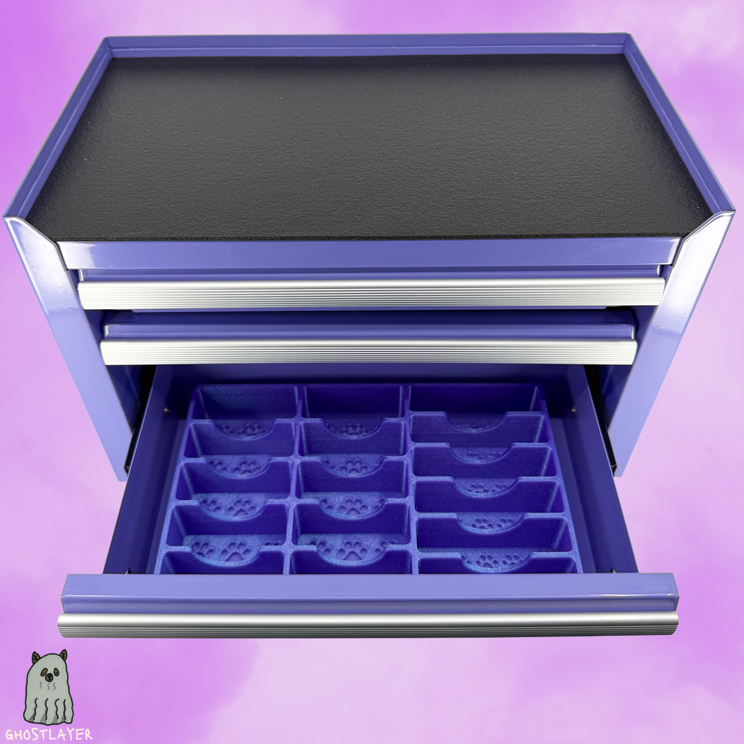 Kobalt Mini Toolbox Bottom Drawer Organizer (Two Drawer w/Lid and Three Drawer)- Dog Grooming Toolbox Blade holder/10 Standard/6 Wide