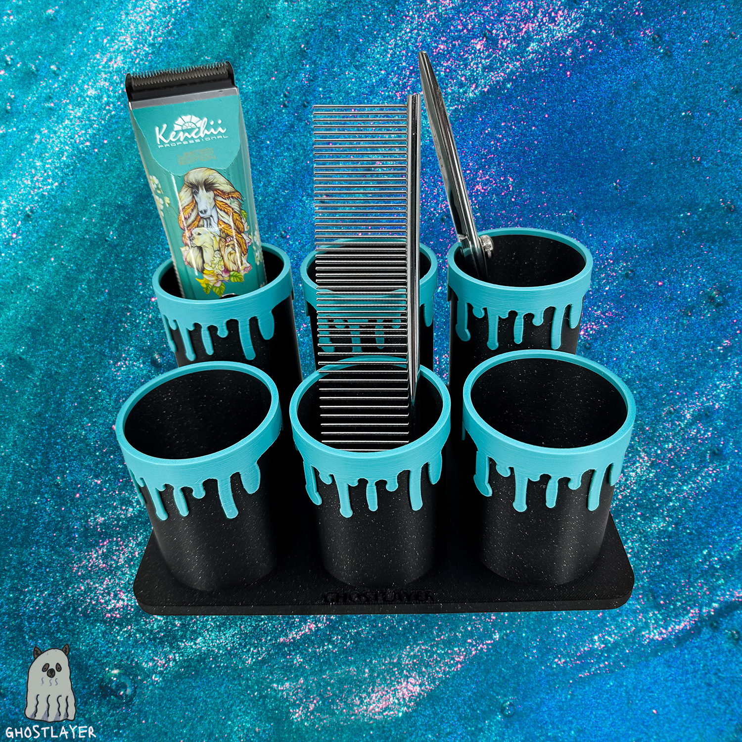 The Boo Goo Tubes -Dog Grooming Tool Organizer- Six Tubes