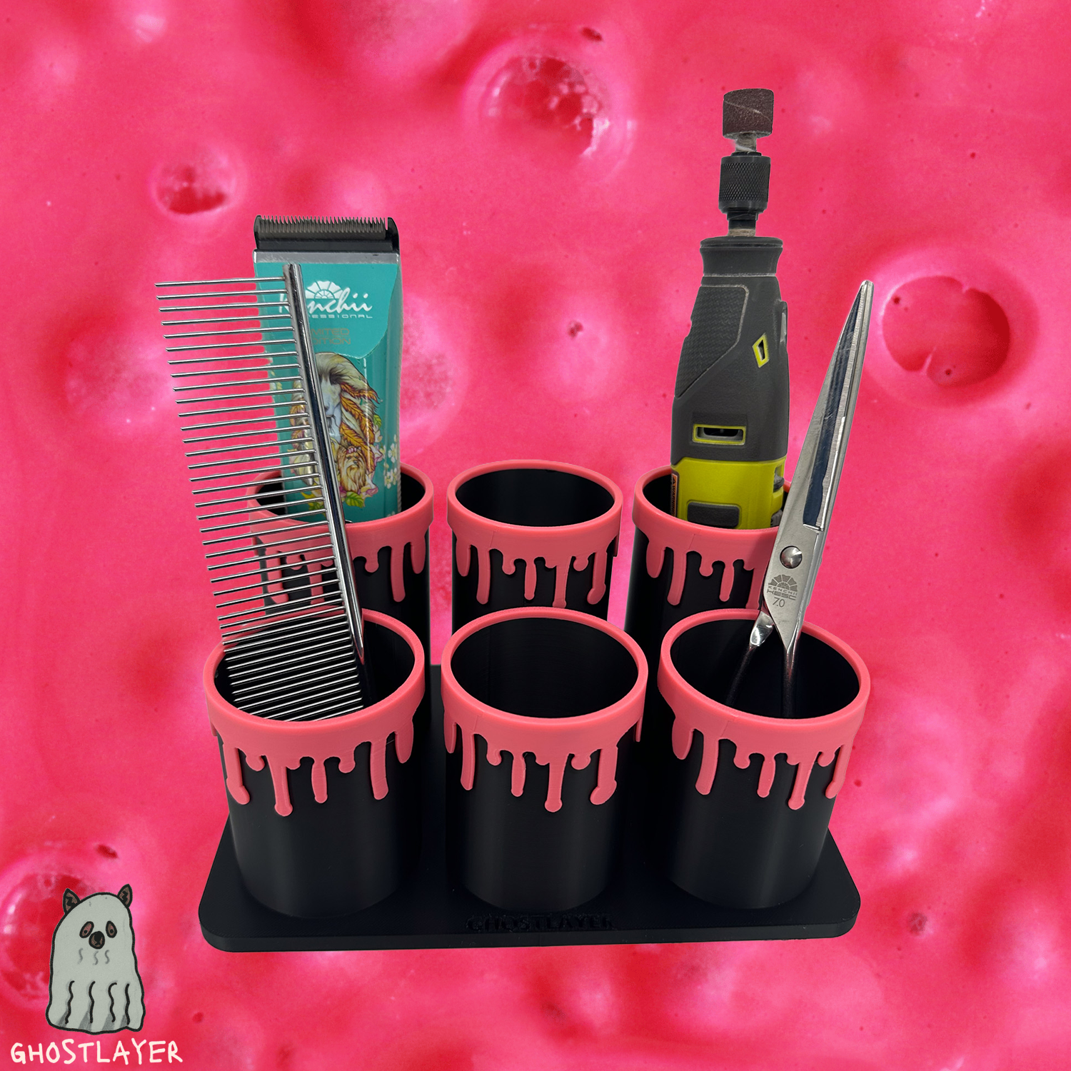 The Boo Goo Tubes -Dog Grooming Tool Organizer- Six Tubes