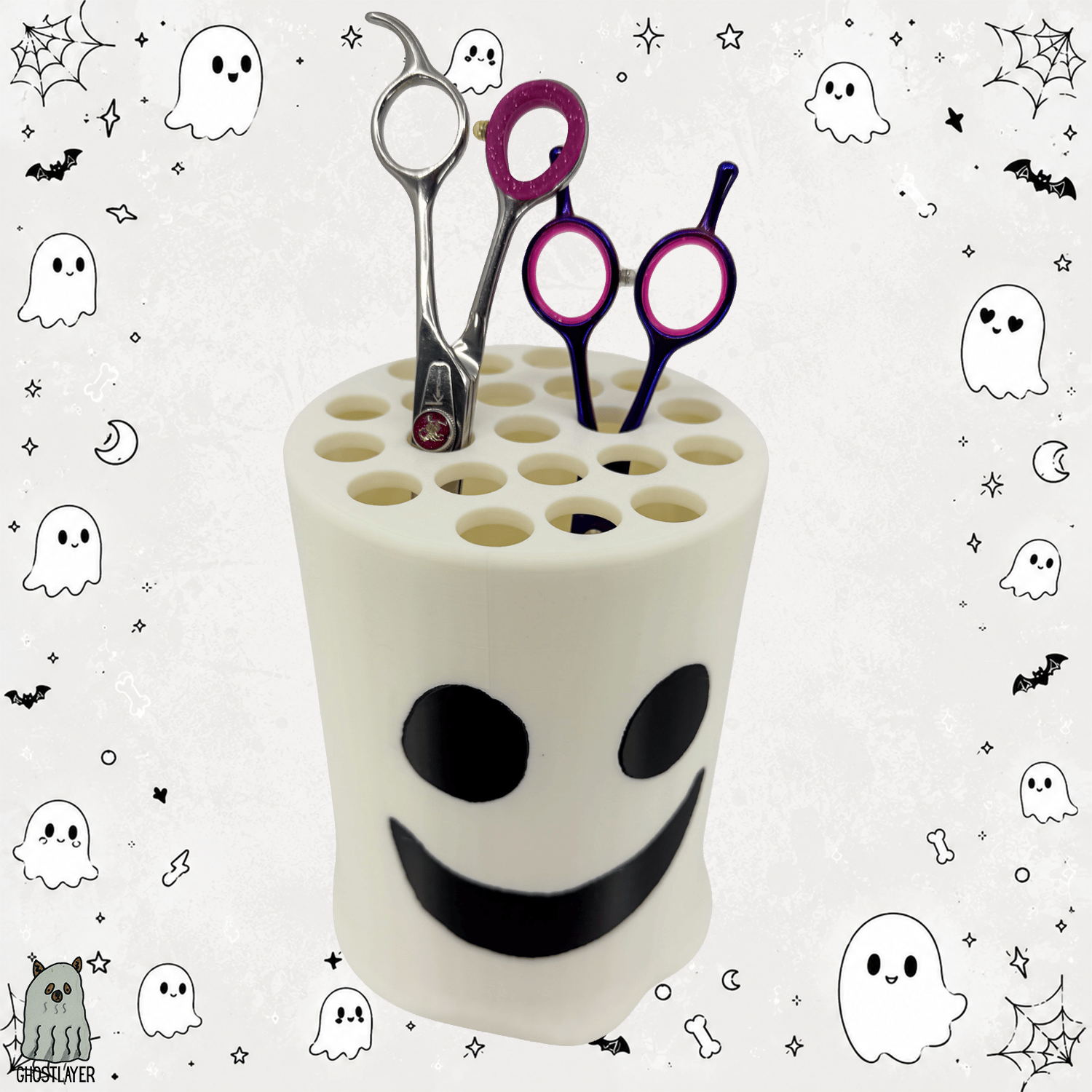 The Goober Ghost- Dog Grooming Scissor Holder- Holds 21