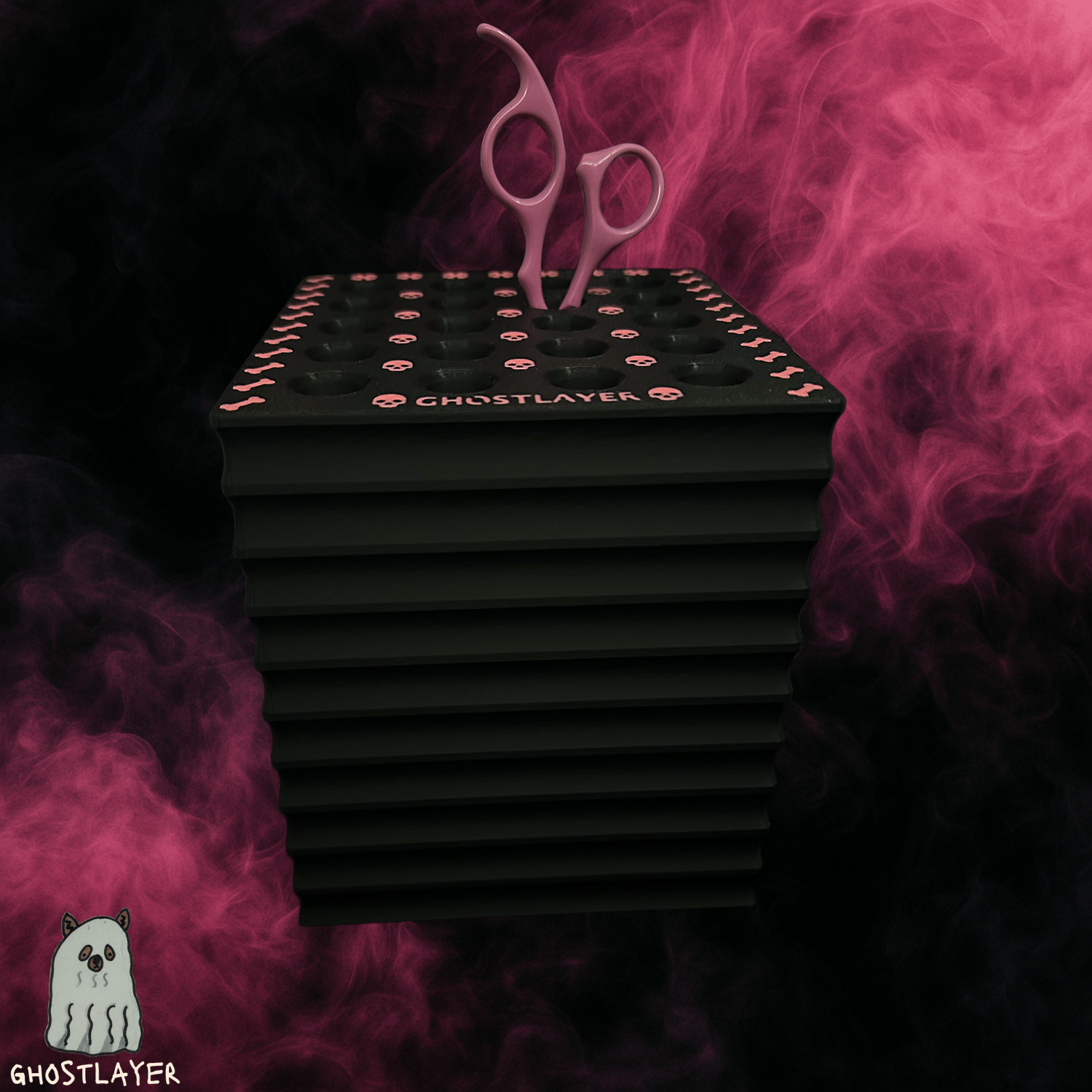 The Rosethorn Shear Rest -Dog Grooming Shear Holder- Holds 20 Shears