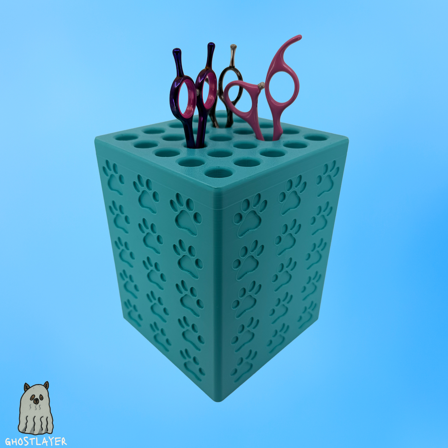 The Dobermann- Medium Dog Grooming Scissor Holder Vertical Up to 25 pairs, Simple organizer |